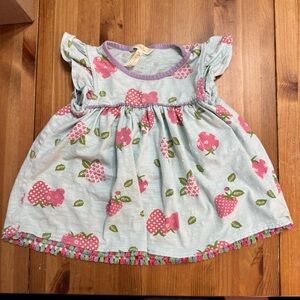 Matilda Jane Cotton Ruffle Tee Shirt Blouse Floral Fruit Tassels Colorful 6